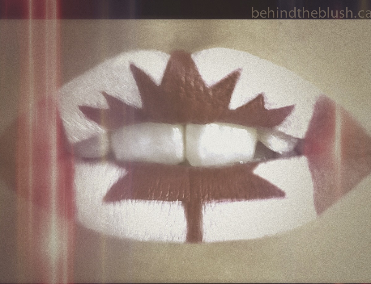 Canadian flag lips