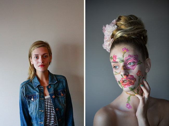 floral face painting
