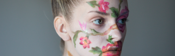 floral face paint